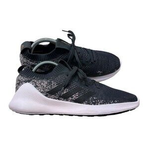 Adidas Womens Purebounce+ Running Shoes Gray Low Top Lace Up Mesh 9.5M
